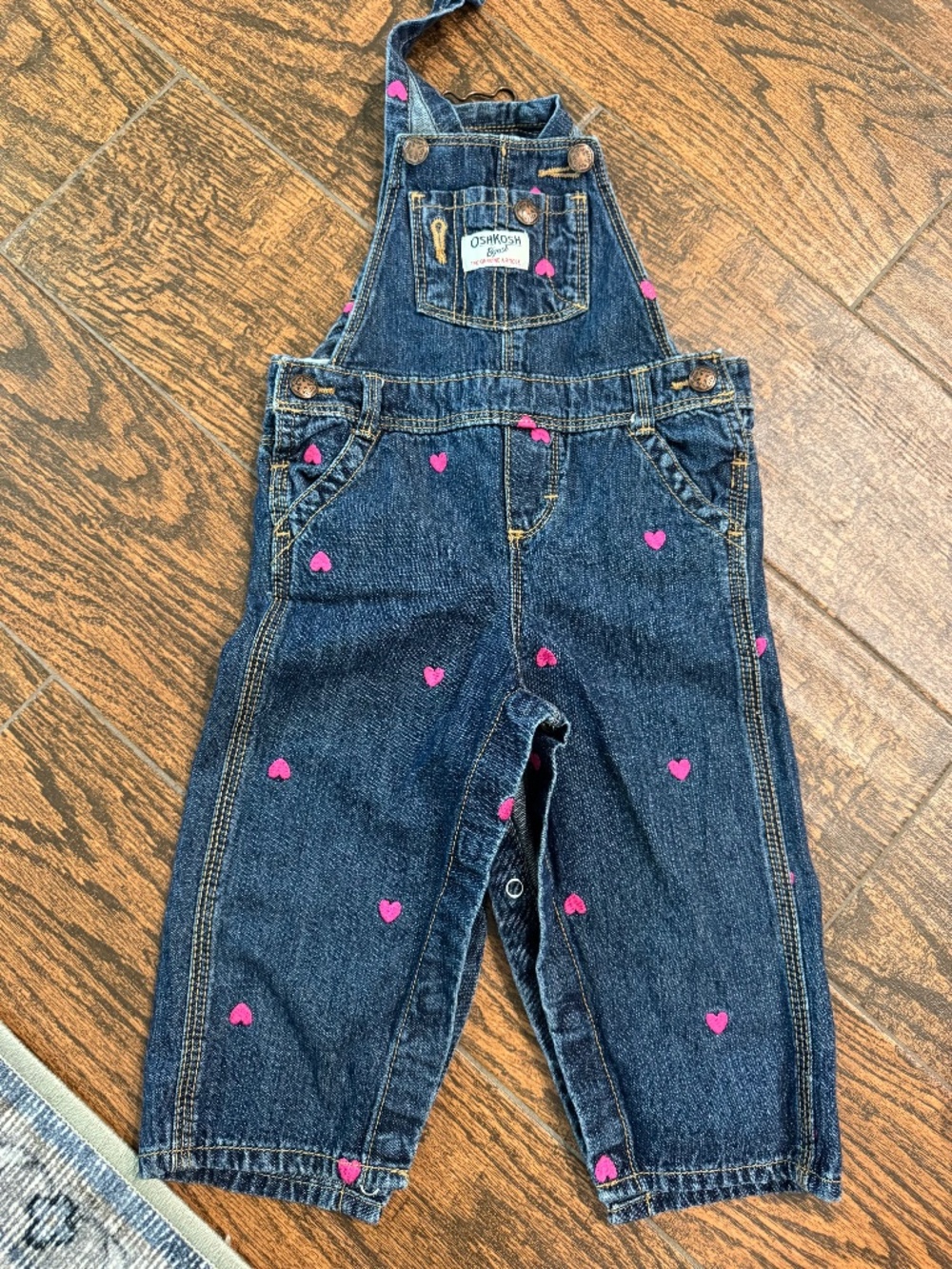 Baby Girls Oshkosh Heart Overalls - 18M
